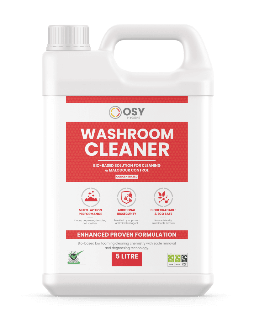 OSY Hygiene Washroom Cleaner – bio-based low-foam cleaning for washroom systems